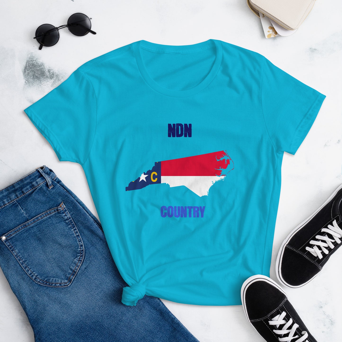 North Carolina NDN COUNTRY Women's short sleeve t-shirt