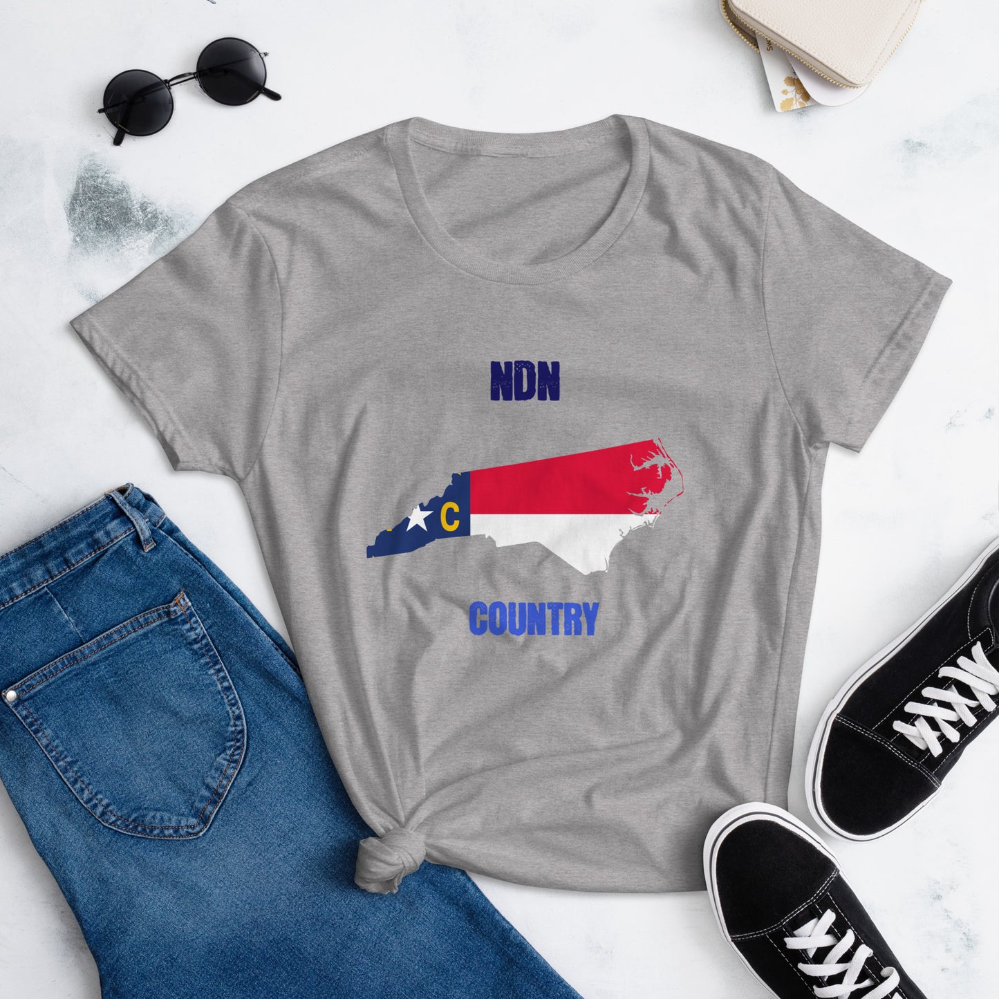 North Carolina NDN COUNTRY Women's short sleeve t-shirt