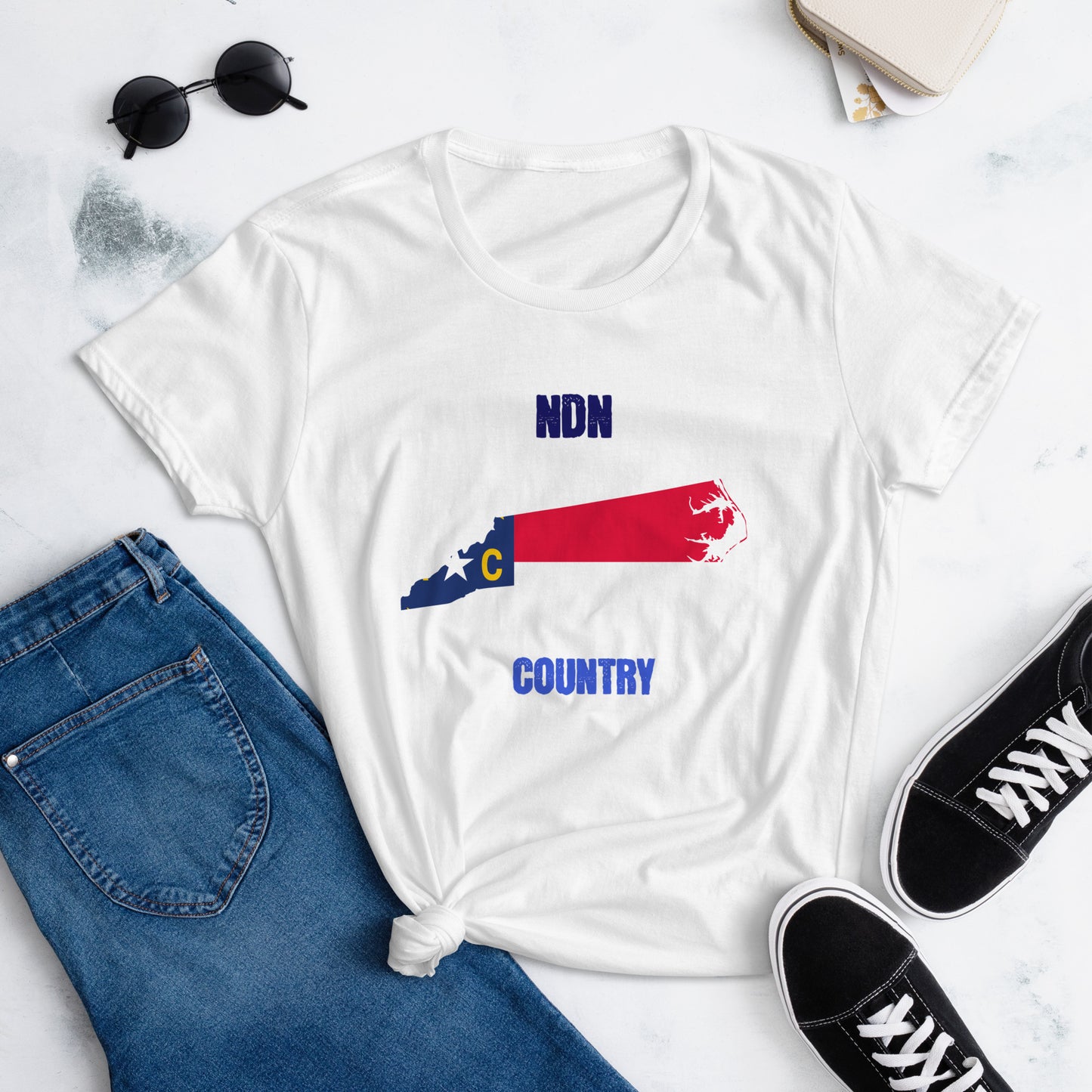 North Carolina NDN COUNTRY Women's short sleeve t-shirt